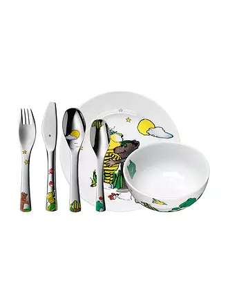 WMF | Set de vaisselle pour enfants JANOSCH 6 pièces Cromargan / Multicolore | 